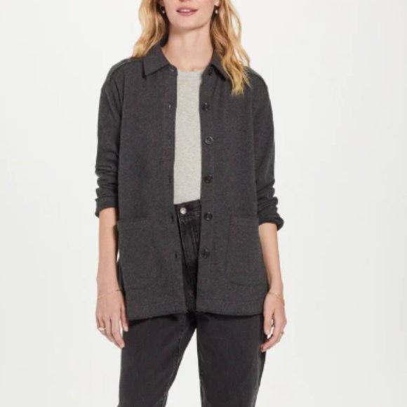 GOLDIE - FRENCH TERRY SHIRT JACKET - Picture 2 of 6